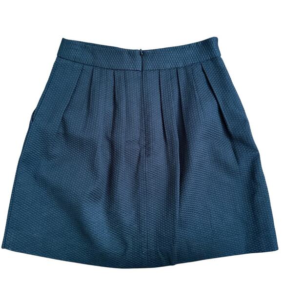 Aqua Black Textured Mini A-Line Skirt Size 0 Career Professional Office - Picture 5 of 5